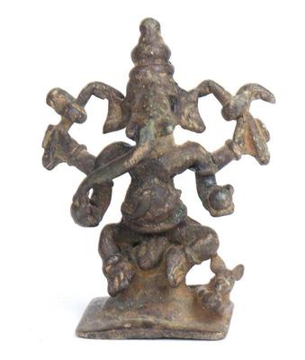 Lot 116 indian bronze ganesha miniature 16th 17th c.
