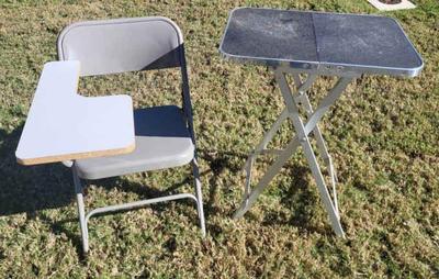 Useful foldung chair and table