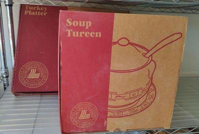 Longaberger soup tureen turkey platter
