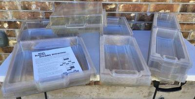 Heavy duty plastic storage containers