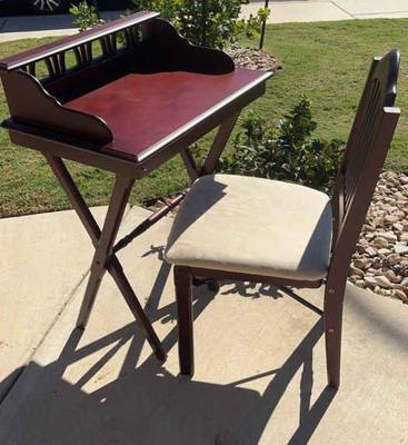 Folding desk chair
