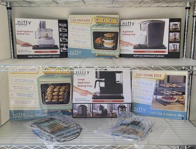 Nifty small appliance under counter rolling trays and more