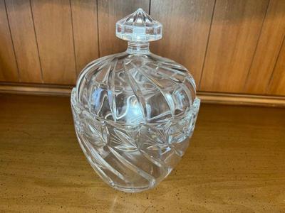 Lidded Crystal Candy Dish