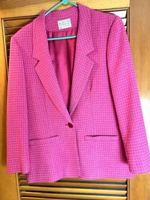 Vintage Miss Pendleton Hot Pink Wool Blazer