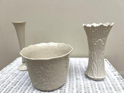 Lenox Cachepot & Two Vases