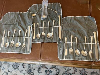 Towle Sterling Chippendale Six Piece Flatware Setting Service For Three