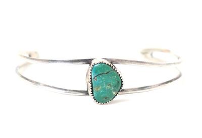 Lot 231 sterling silver turquoise bracelet