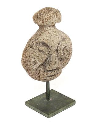 Lot 357 antique inuit whale bone carved maskette