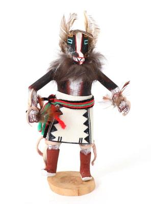 Lot 528 native american badger kachina doll hand painted