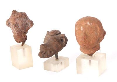 Lot 311 three maya pottery heads 600 900 ad