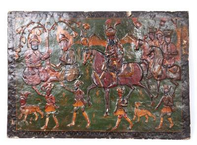 Lot 446 persian lacquer painting on board qajar dynasty 1789 1925