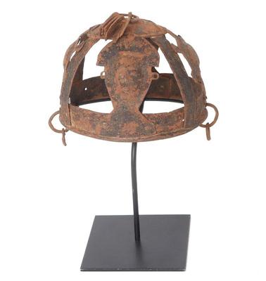 Lot 163 african fon or dahome iron cap circa 1940s