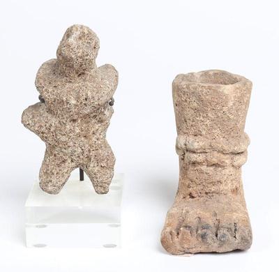 Lot 283 zapotec pottery foot costa rican stone figure