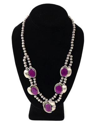 Lot 223 beautiful sterling silver squash blossom necklace