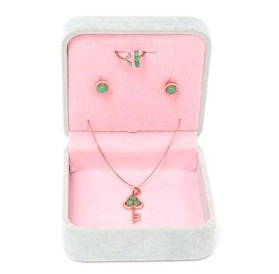 Lot 219 gorgeous set of jade necklace earrings & ring