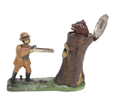 Lot 355 teddy and the bear mechanical bank