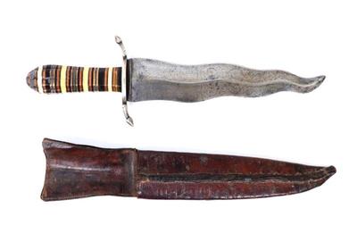 Lot 87 massive spanish colonial flambard dagger circa 1800s