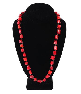 Lot 186 gorgeous vintage red coral bead necklace