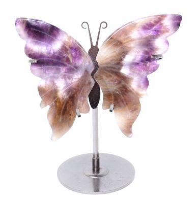 Lot 382 gorgeous natural amethyst butterfly on custom stand