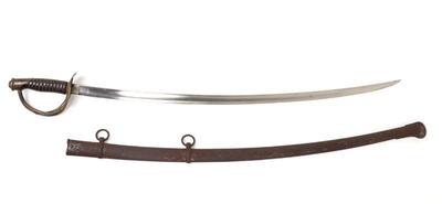 Lot 7 us civil war model 1860 light cavalry saber scabbard