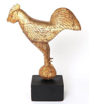 Lot 585 asante gold linguist staff finial akyeame poma)