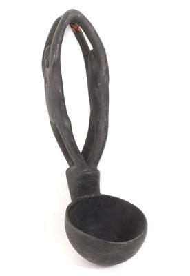 Lot 559 philippines wood carved marriage or unity spoon