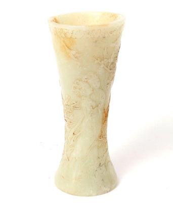 Lot 488 heavy chinese hardstone carved vase