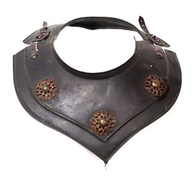 Lot 139 victorian steel gorget armour