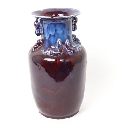 Lot 502 chinese porcelain purple drip glaze vase