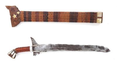 Lot 95 moro wavy kris dagger w scabbard