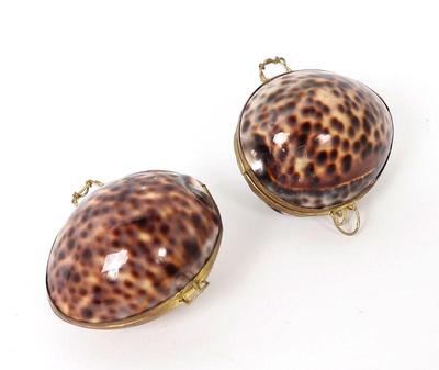 Lot 362 pair of sea shell vintage snuff bottles