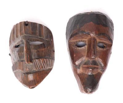 Lot 594 two guatemalan festival masks
