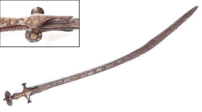 Lot 60 hunting chiseled tulwar sword 18th century
