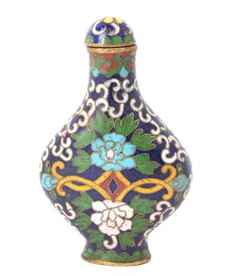 Lot 478 chinese cloisonne snuff bottle