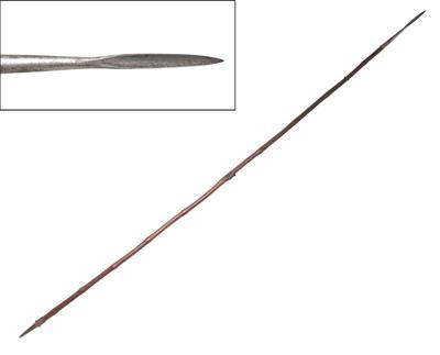 Lot 36 long european spear polearm ex higgins armory museum