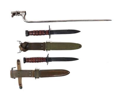 Lot 15 three us military bayonets