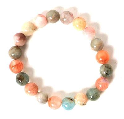 Lot 191 gorgeous natural morganite bead bracelet