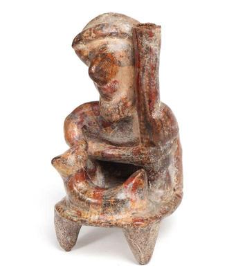 Lot 341 nayarit polychrome pottery antidotal platform