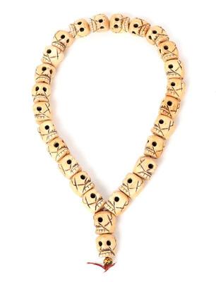 Lot 209 tibetan bone carved skull necklace