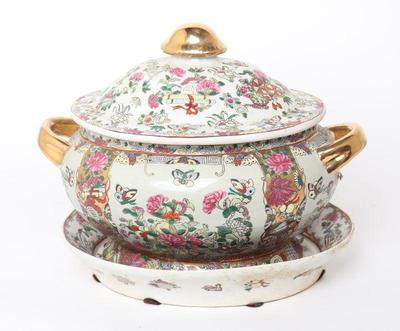 Lot 523 chinese porcelain painted tureen plate
