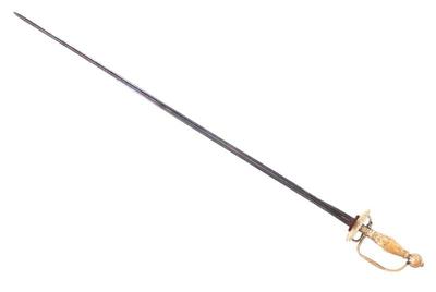 Lot 46 french gilt blued small sword, 18th c.