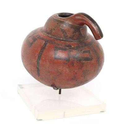 Lot 334 costa rican pottery gourd shape vessel