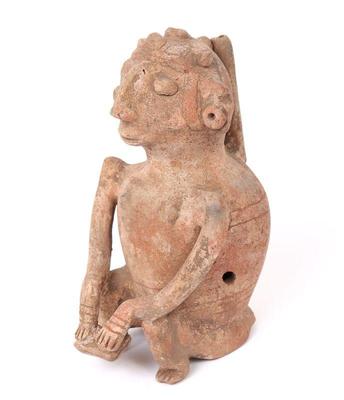 Lot 294 maya pottery figural ocarina whistle
