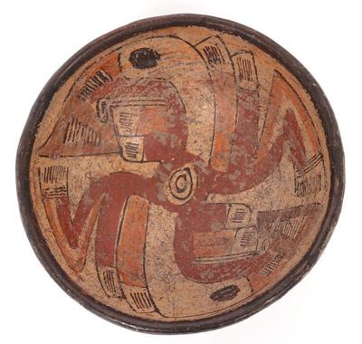Lot 327 costa rican polychrome pottery plate