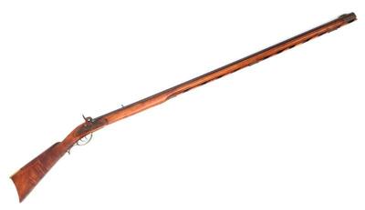 Lot 104 vintage percussion maple wood kentucky rifle