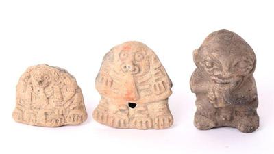 Lot 313 tumaco la tolita pottery figural whistles lot