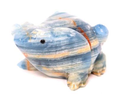 Lot 381 gorgeous deep blue aquamarine frog