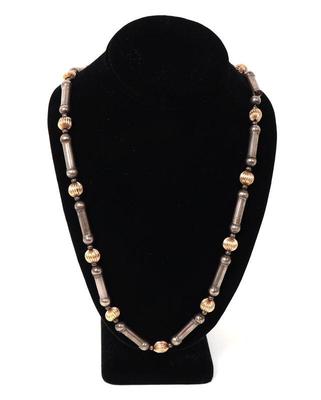 Lot 226 american indian sterling silver 14k gold necklace
