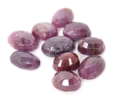 Lot 204 gorgeous oval cut raw ruby specimens