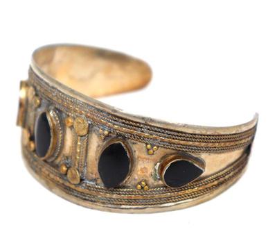 Lot 212 lovely post medieval cuff with onyx agate gems
